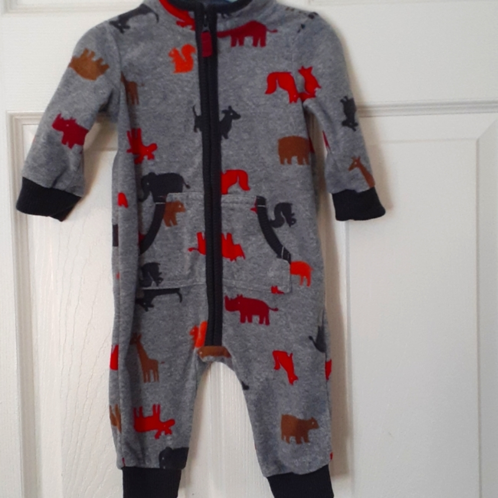 Carter's 6 month fleece zip up one piece for baby.